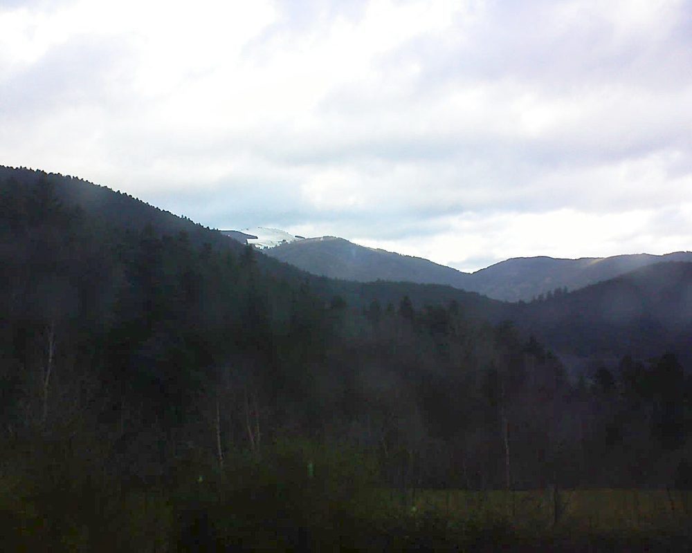 Le petit ballon vu depuis le Domaine Langmatt à Murbach le 16.01.2018 à 15:00 Le petit ballon (Alsace, Vosges) le 16.01.2018 à 15:00