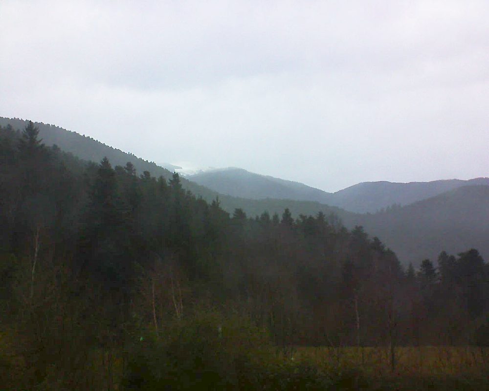 Le petit ballon vu depuis le Domaine Langmatt à Murbach le 16.01.2018 à 15:45 Le petit ballon (Alsace, Vosges) le 16.01.2018 à 15:45