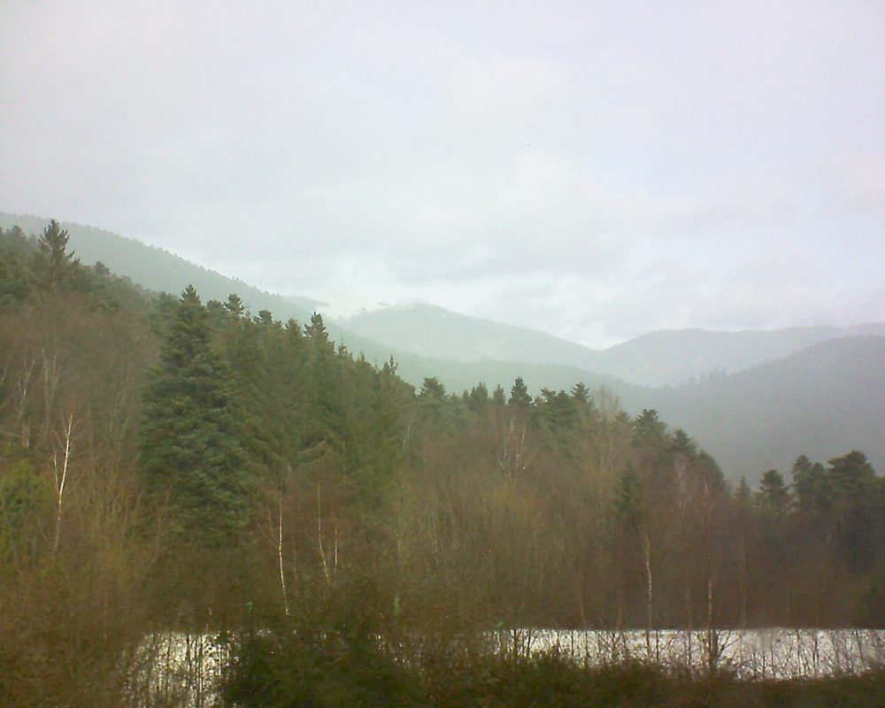Le petit ballon vu depuis le Domaine Langmatt à Murbach le 19.01.2018 à 11:45 Le petit ballon (Alsace, Vosges) le 19.01.2018 à 11:45
