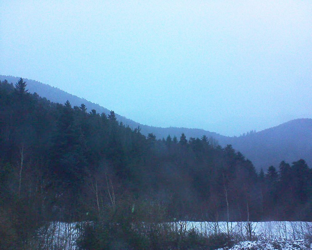 Le petit ballon vu depuis le Domaine Langmatt à Murbach le 20.01.2018 à 17:15 Le petit ballon (Alsace, Vosges) le 20.01.2018 à 17:15