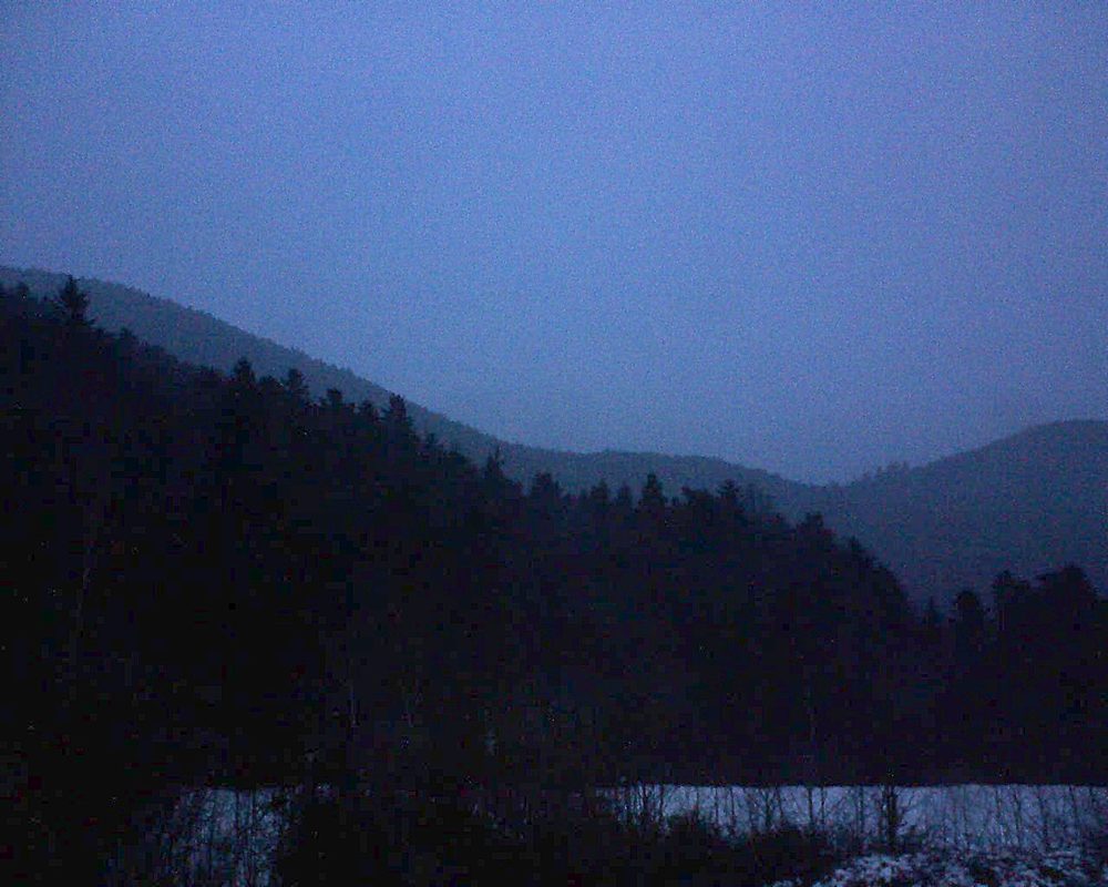 Le petit ballon vu depuis le Domaine Langmatt à Murbach le 20.01.2018 à 17:30 Le petit ballon (Alsace, Vosges) le 20.01.2018 à 17:30