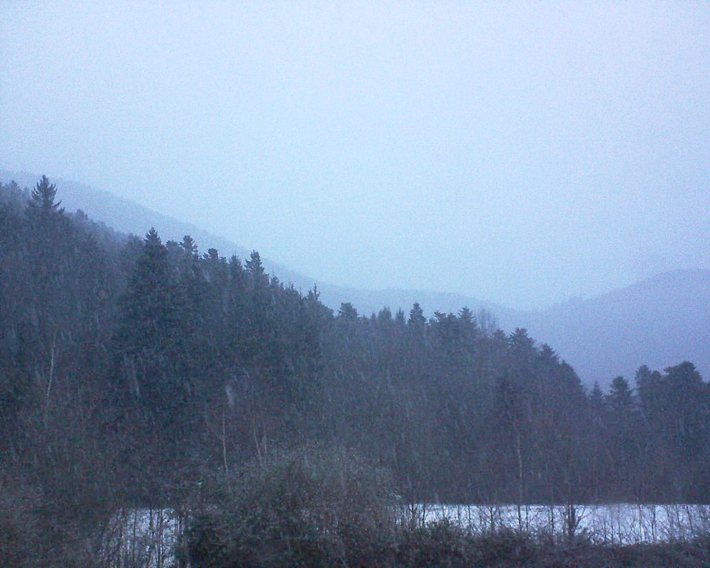 Le petit ballon vu depuis le Domaine Langmatt à Murbach le 21.01.2018 à 17:15 Le petit ballon (Alsace, Vosges) le 21.01.2018 à 17:15