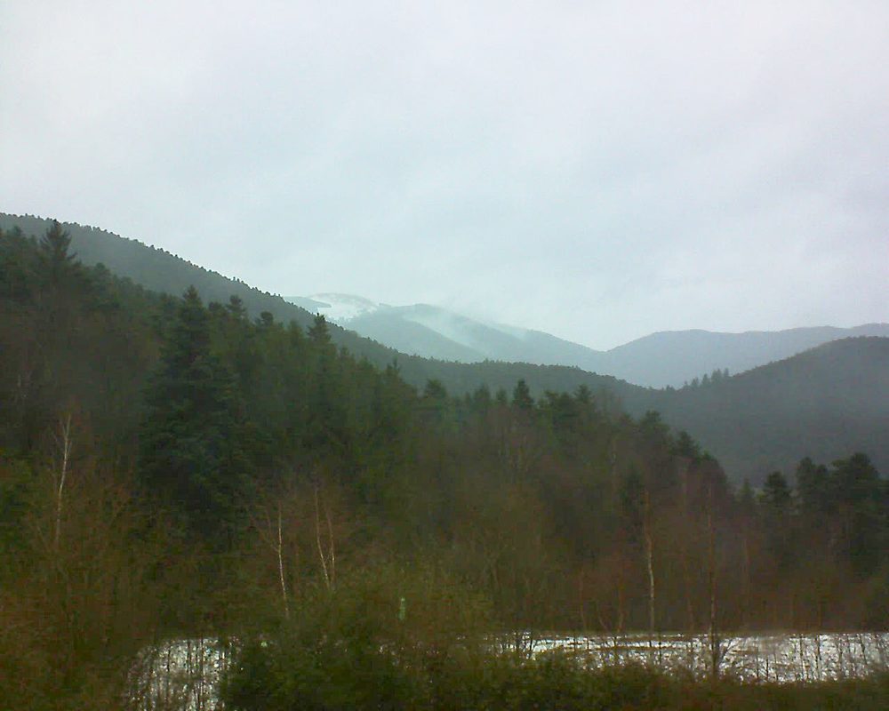 Le petit ballon vu depuis le Domaine Langmatt à Murbach le 22.01.2018 à 10:00 Le petit ballon (Alsace, Vosges) le 22.01.2018 à 10:00