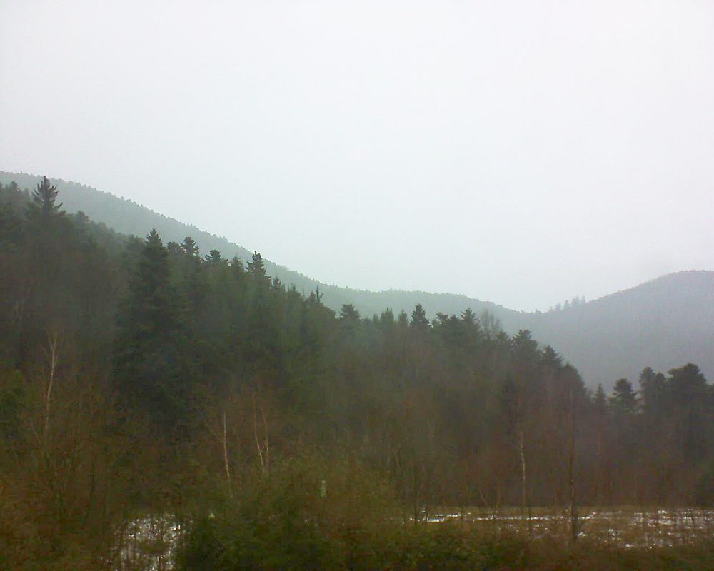 Le petit ballon vu depuis le Domaine Langmatt à Murbach le 22.01.2018 à 14:15 Le petit ballon (Alsace, Vosges) le 22.01.2018 à 14:15