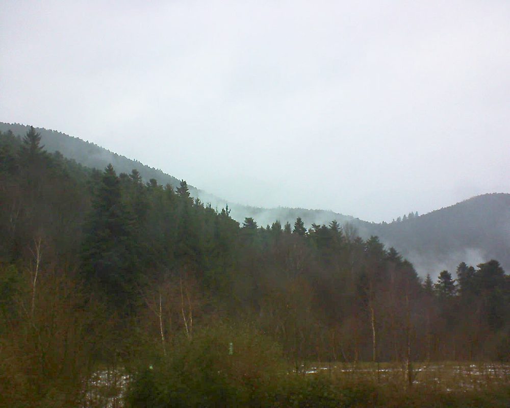 Le petit ballon vu depuis le Domaine Langmatt à Murbach le 22.01.2018 à 15:15 Le petit ballon (Alsace, Vosges) le 22.01.2018 à 15:15