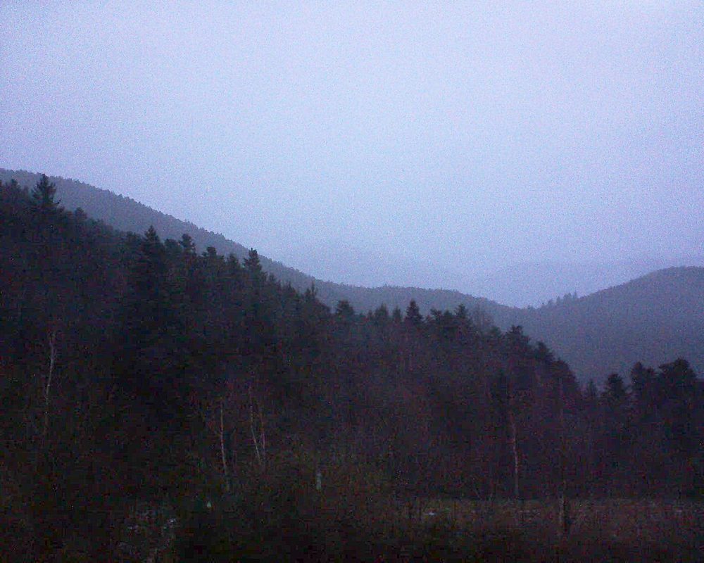 Le petit ballon vu depuis le Domaine Langmatt à Murbach le 22.01.2018 à 17:30 Le petit ballon (Alsace, Vosges) le 22.01.2018 à 17:30