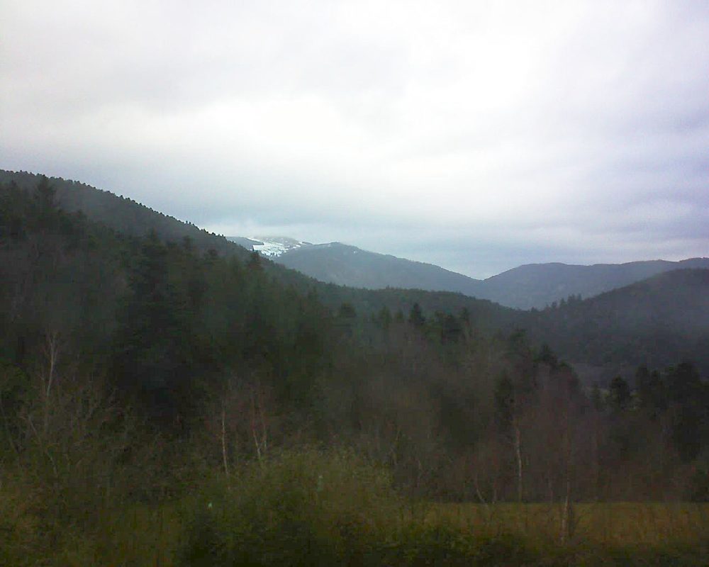 Le petit ballon vu depuis le Domaine Langmatt à Murbach le 23.01.2018 à 10:00 Le petit ballon (Alsace, Vosges) le 23.01.2018 à 10:00