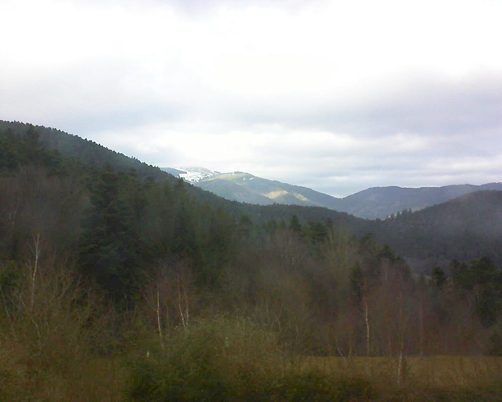 Le petit ballon vu depuis le Domaine Langmatt à Murbach le 23.01.2018 à 14:30 Le petit ballon (Alsace, Vosges) le 23.01.2018 à 14:30