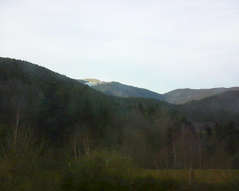 Le petit ballon vu depuis le Domaine Langmatt à Murbach le 24.01.2018 à 16:15 Le petit ballon (Alsace, Vosges) le 24.01.2018 à 16:15