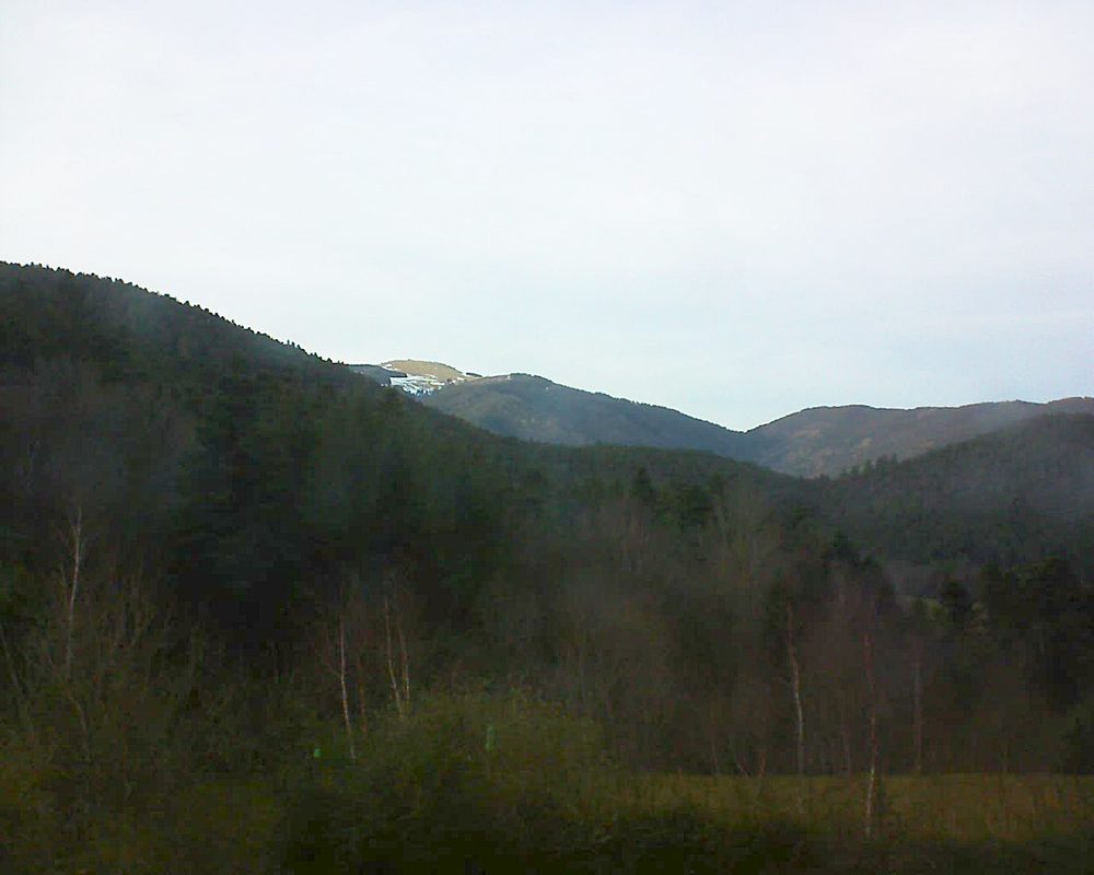 Le petit ballon vu depuis le Domaine Langmatt à Murbach le 24.01.2018 à 16:30 Le petit ballon (Alsace, Vosges) le 24.01.2018 à 16:30