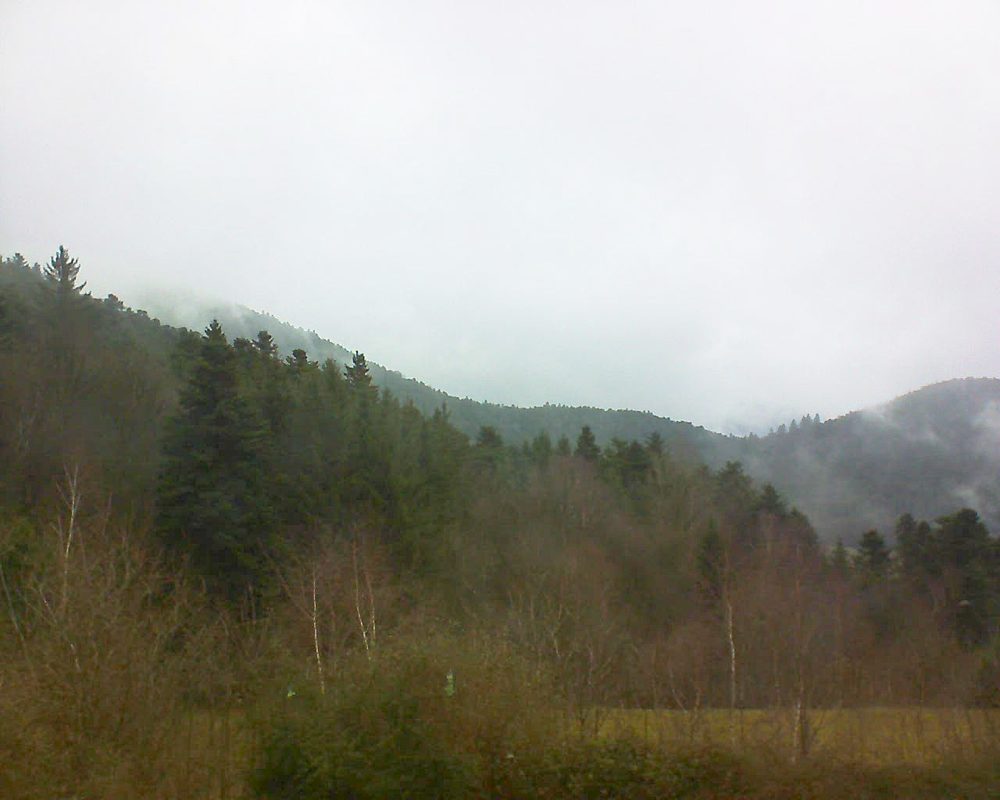 Le petit ballon vu depuis le Domaine Langmatt à Murbach le 27.01.2018 à 13:00 Le petit ballon (Alsace, Vosges) le 27.01.2018 à 13:00