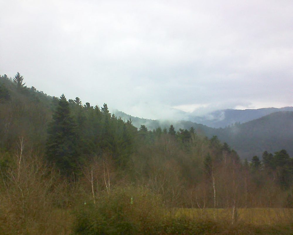Le petit ballon vu depuis le Domaine Langmatt à Murbach le 27.01.2018 à 15:00 Le petit ballon (Alsace, Vosges) le 27.01.2018 à 15:00