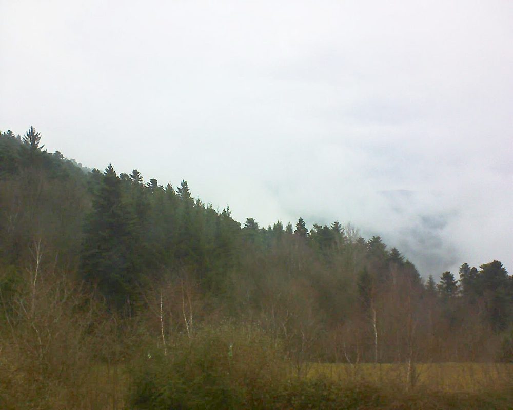 Le petit ballon vu depuis le Domaine Langmatt à Murbach le 27.01.2018 à 15:15 Le petit ballon (Alsace, Vosges) le 27.01.2018 à 15:15