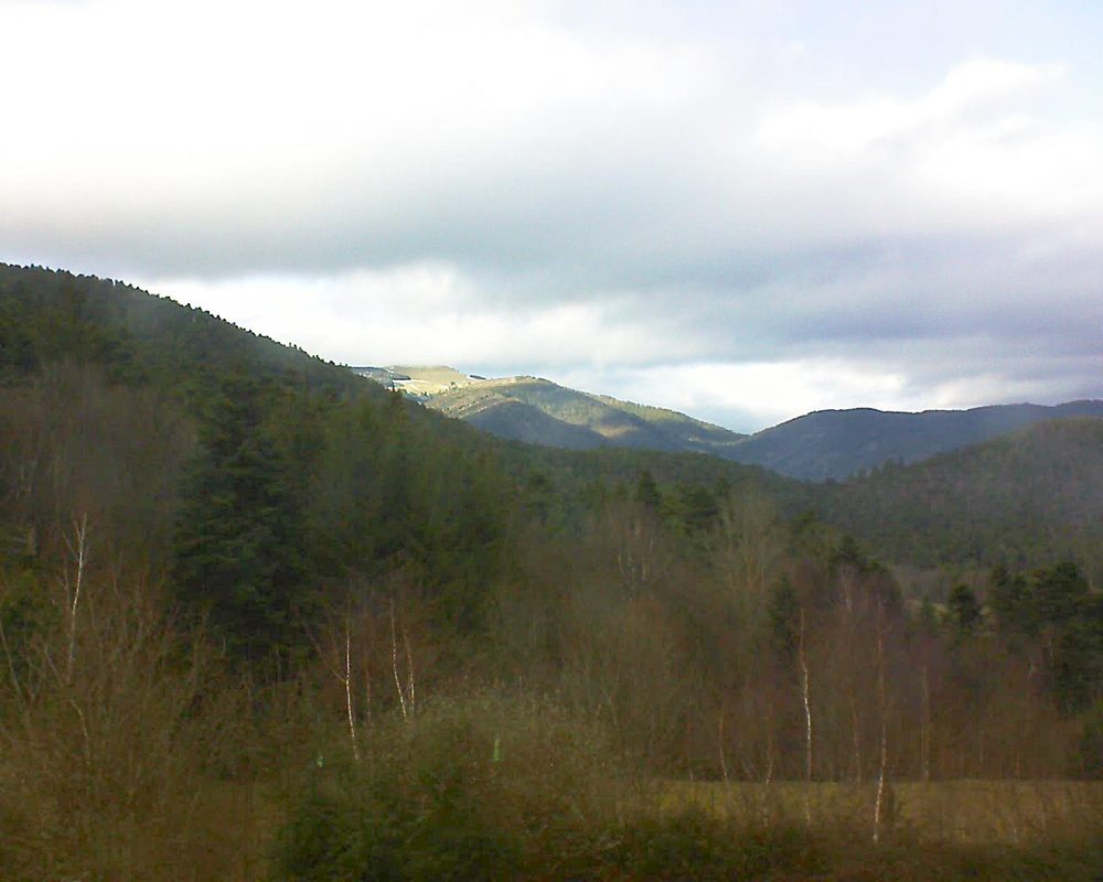 Le petit ballon vu depuis le Domaine Langmatt à Murbach le 28.01.2018 à 15:30 Le petit ballon (Alsace, Vosges) le 28.01.2018 à 15:30