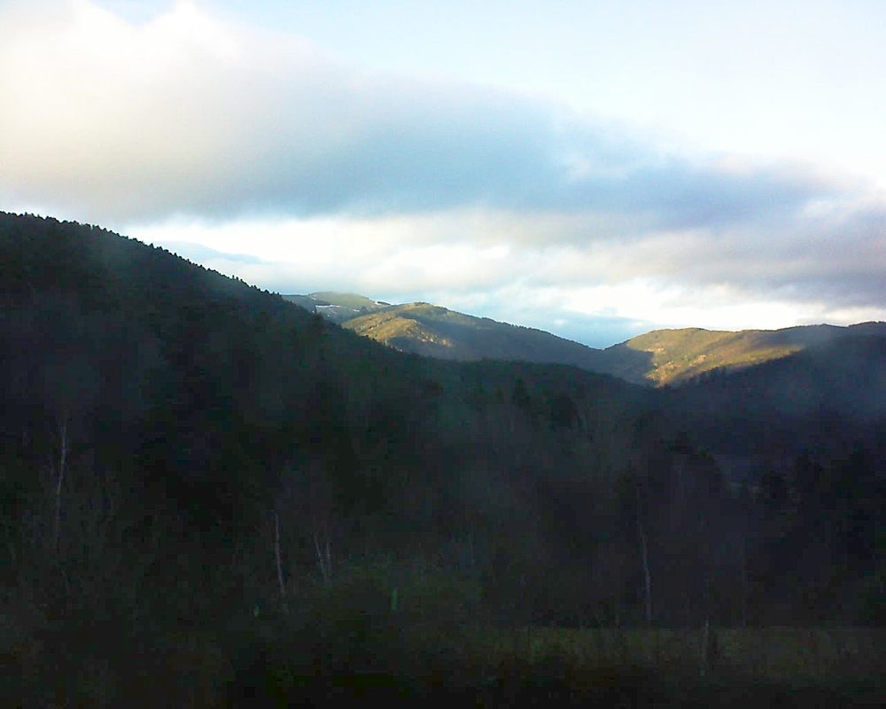 Le petit ballon vu depuis le Domaine Langmatt à Murbach le 28.01.2018 à 16:45 Le petit ballon (Alsace, Vosges) le 28.01.2018 à 16:45