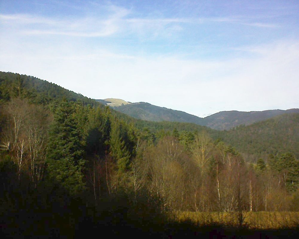 Le petit ballon vu depuis le Domaine Langmatt à Murbach le 29.01.2018 à 14:00 Le petit ballon (Alsace, Vosges) le 29.01.2018 à 14:00