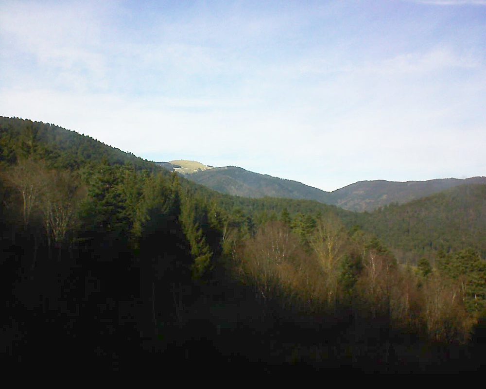 Le petit ballon vu depuis le Domaine Langmatt à Murbach le 29.01.2018 à 14:15 Le petit ballon (Alsace, Vosges) le 29.01.2018 à 14:15