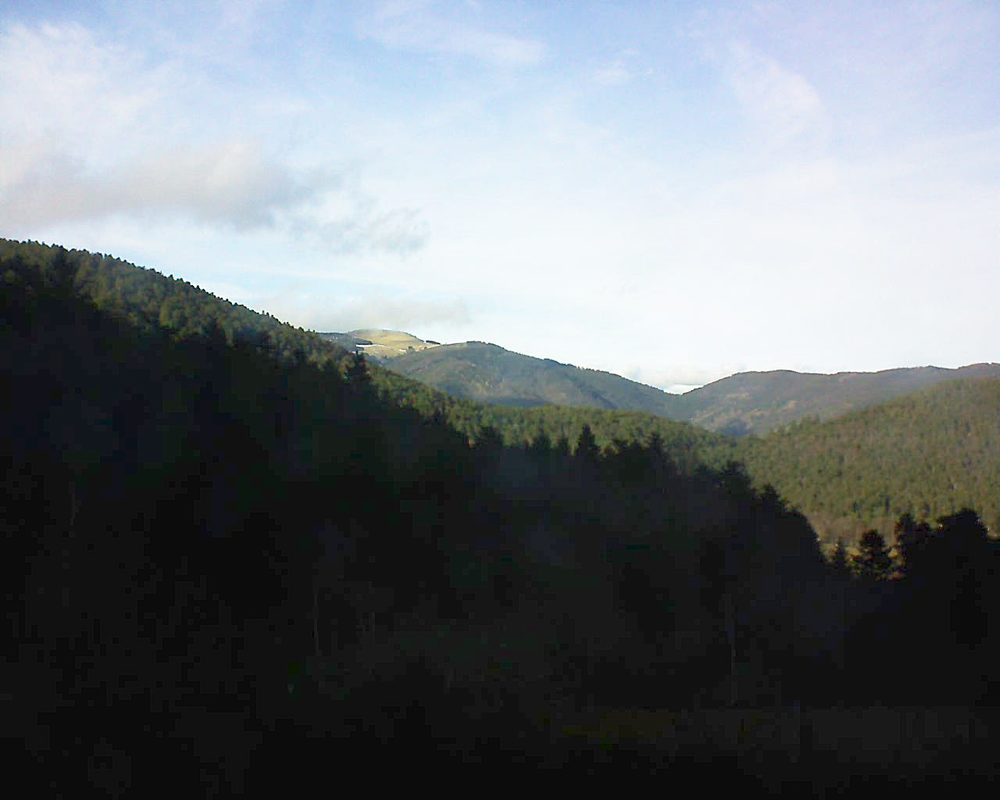 Le petit ballon vu depuis le Domaine Langmatt à Murbach le 29.01.2018 à 15:15 Le petit ballon (Alsace, Vosges) le 29.01.2018 à 15:15