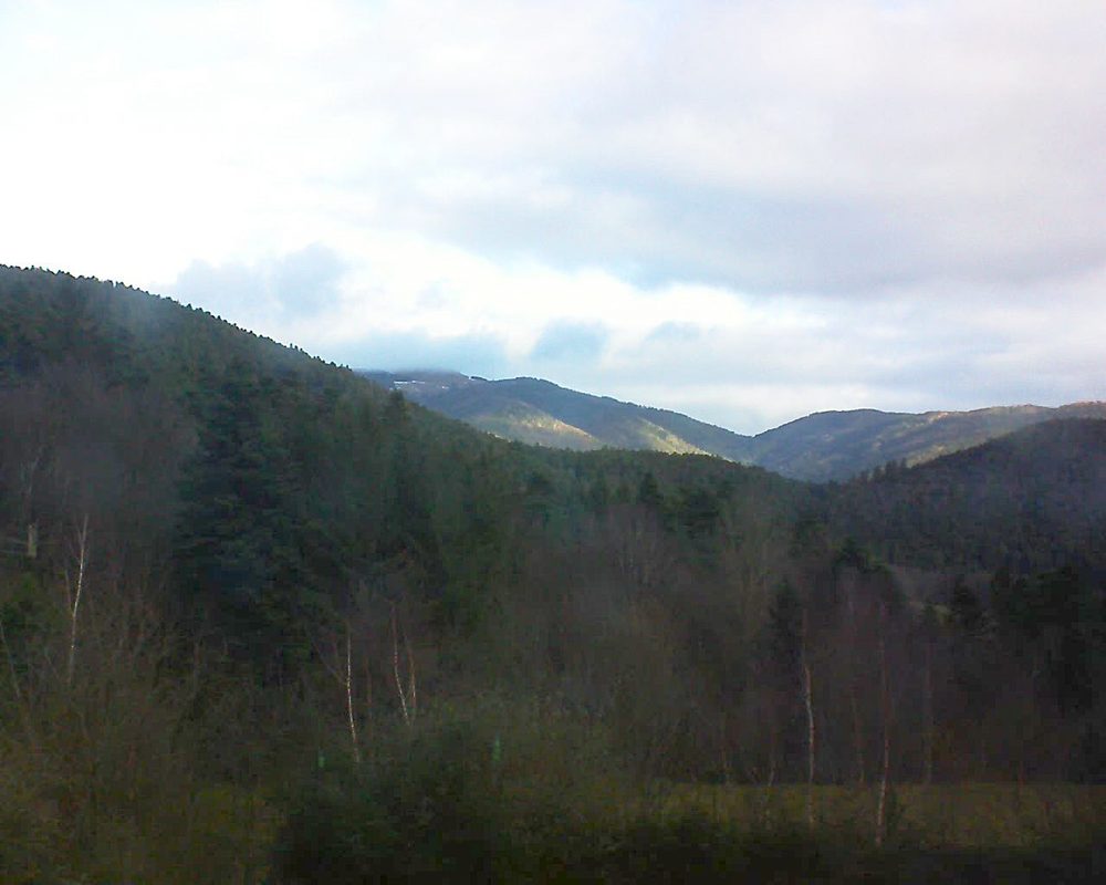 Le petit ballon vu depuis le Domaine Langmatt à Murbach le 30.01.2018 à 09:30 Le petit ballon (Alsace, Vosges) le 30.01.2018 à 09:30