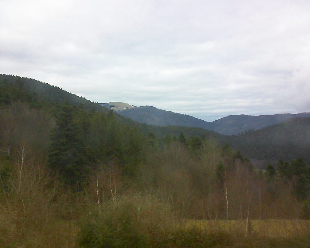 Le petit ballon vu depuis le Domaine Langmatt à Murbach le 30.01.2018 à 15:00 Le petit ballon (Alsace, Vosges) le 30.01.2018 à 15:00