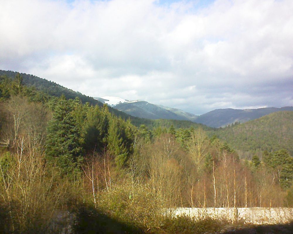 Le petit ballon vu depuis le Domaine Langmatt à Murbach le 01.02.2018 à 14:00 Le petit ballon (Alsace, Vosges) le 01.02.2018 à 14:00