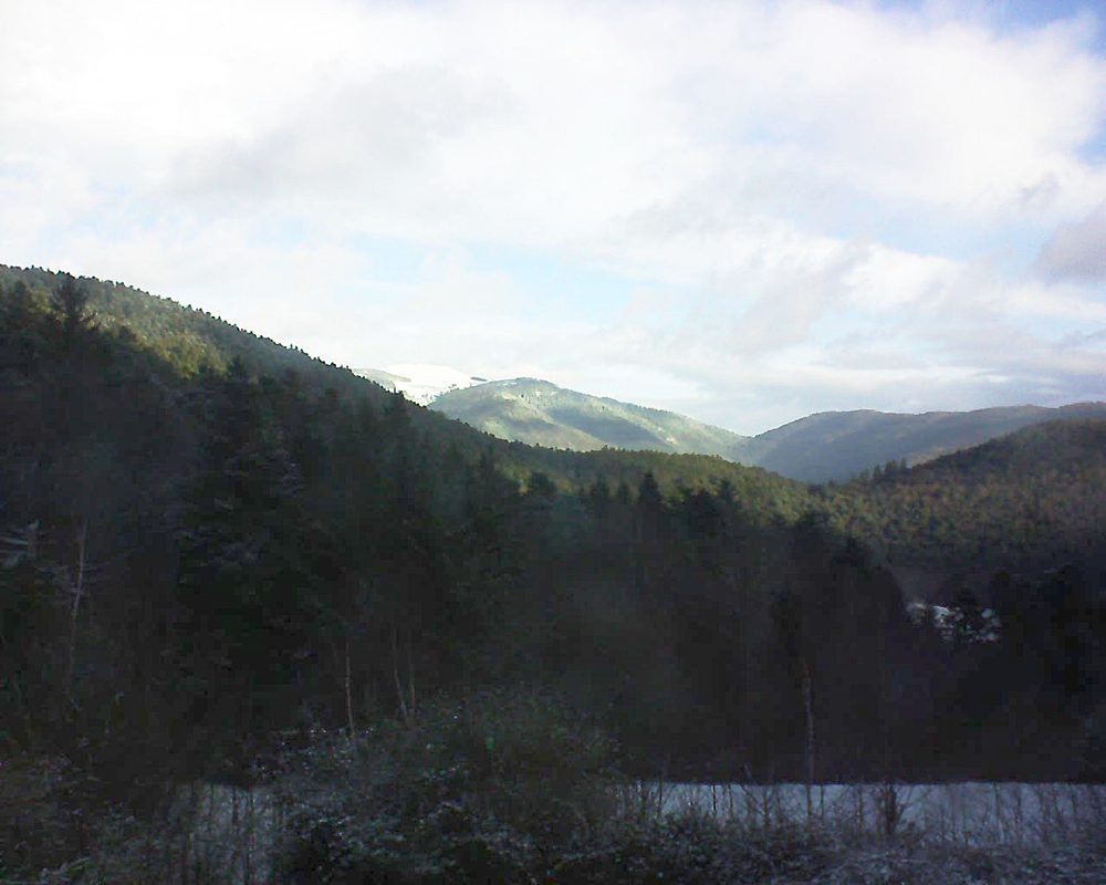 Le petit ballon vu depuis le Domaine Langmatt à Murbach le 02.02.2018 à 09:30 Le petit ballon (Alsace, Vosges) le 02.02.2018 à 09:30