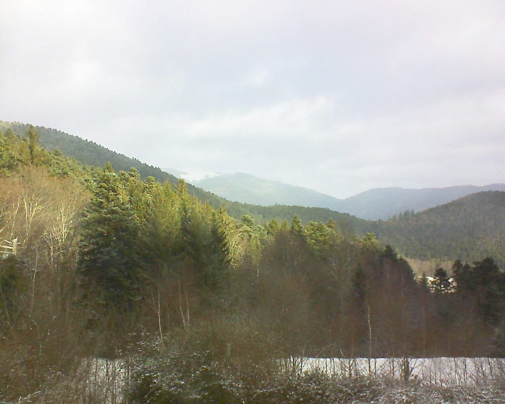 Le petit ballon vu depuis le Domaine Langmatt à Murbach le 02.02.2018 à 10:45 Le petit ballon (Alsace, Vosges) le 02.02.2018 à 10:45