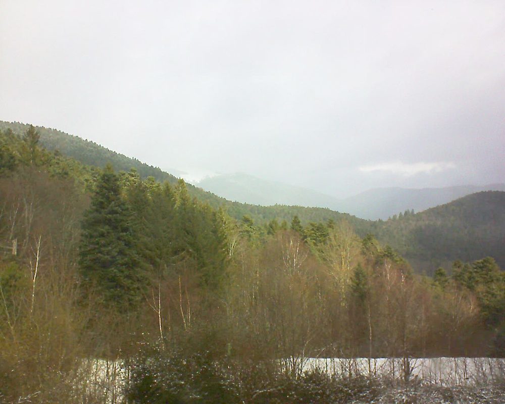 Le petit ballon vu depuis le Domaine Langmatt à Murbach le 02.02.2018 à 11:45 Le petit ballon (Alsace, Vosges) le 02.02.2018 à 11:45
