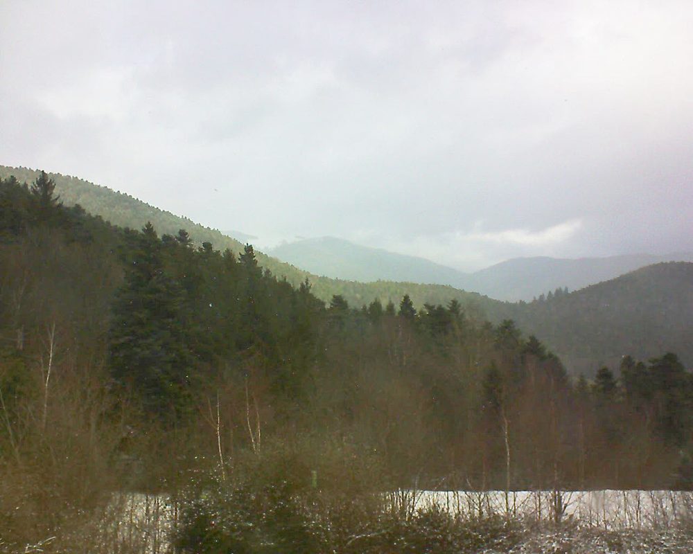 Le petit ballon vu depuis le Domaine Langmatt à Murbach le 02.02.2018 à 12:00 Le petit ballon (Alsace, Vosges) le 02.02.2018 à 12:00