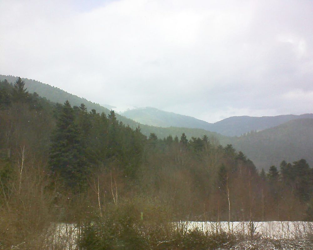 Le petit ballon vu depuis le Domaine Langmatt à Murbach le 02.02.2018 à 13:00 Le petit ballon (Alsace, Vosges) le 02.02.2018 à 13:00