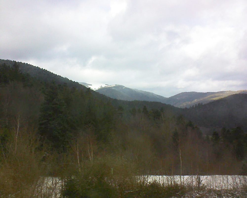 Le petit ballon vu depuis le Domaine Langmatt à Murbach le 02.02.2018 à 14:00 Le petit ballon (Alsace, Vosges) le 02.02.2018 à 14:00