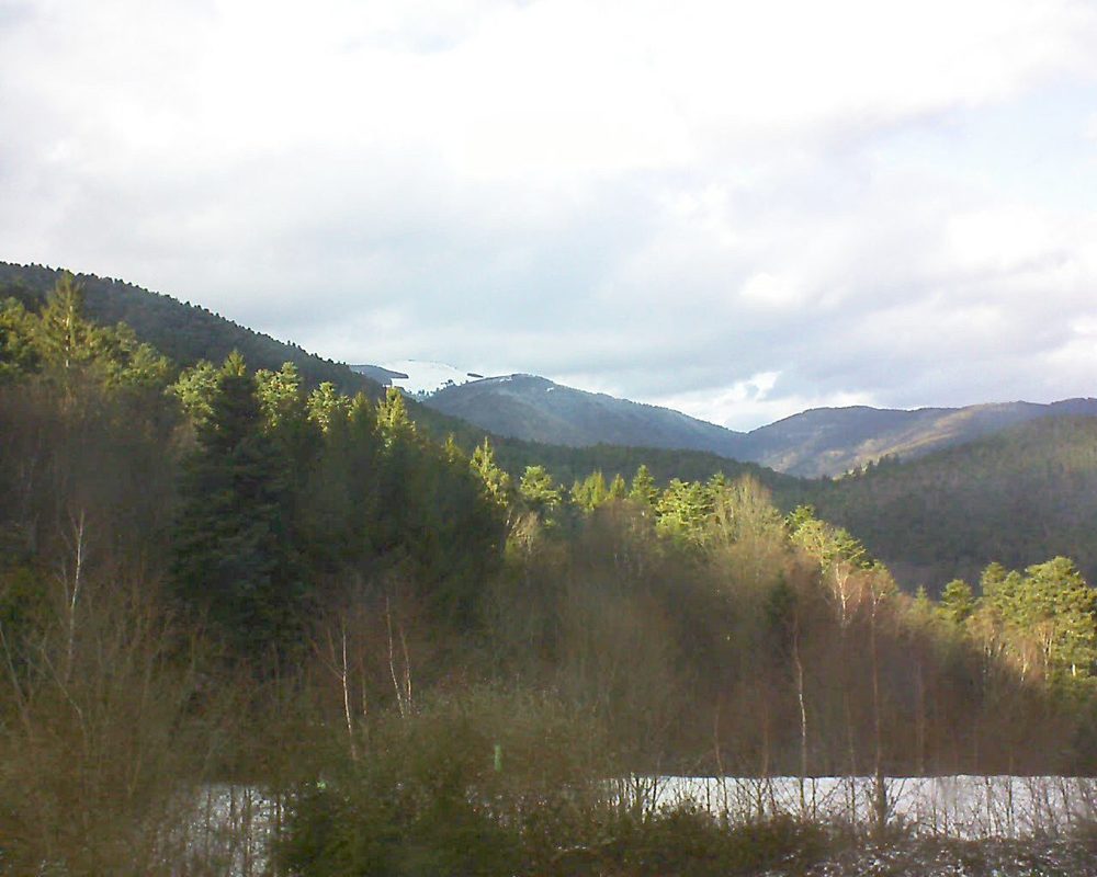 Le petit ballon vu depuis le Domaine Langmatt à Murbach le 02.02.2018 à 15:00 Le petit ballon (Alsace, Vosges) le 02.02.2018 à 15:00