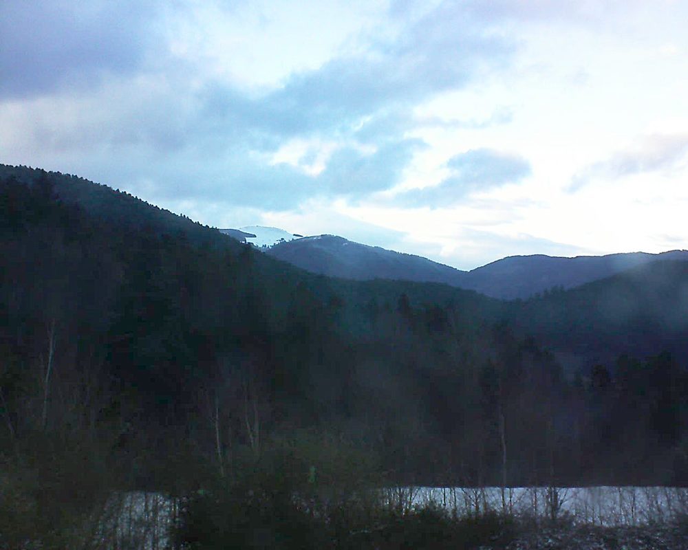 Le petit ballon vu depuis le Domaine Langmatt à Murbach le 02.02.2018 à 16:30 Le petit ballon (Alsace, Vosges) le 02.02.2018 à 16:30