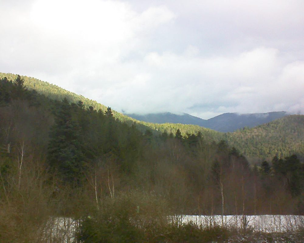 Le petit ballon vu depuis le Domaine Langmatt à Murbach le 03.02.2018 à 10:30 Le petit ballon (Alsace, Vosges) le 03.02.2018 à 10:30