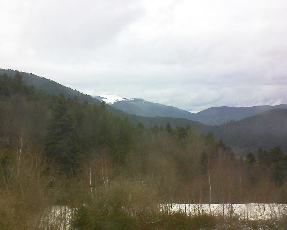 Le petit ballon vu depuis le Domaine Langmatt à Murbach le 03.02.2018 à 13:00 Le petit ballon (Alsace, Vosges) le 03.02.2018 à 13:00
