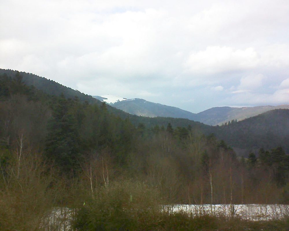 Le petit ballon vu depuis le Domaine Langmatt à Murbach le 04.02.2018 à 15:45 Le petit ballon (Alsace, Vosges) le 04.02.2018 à 15:45