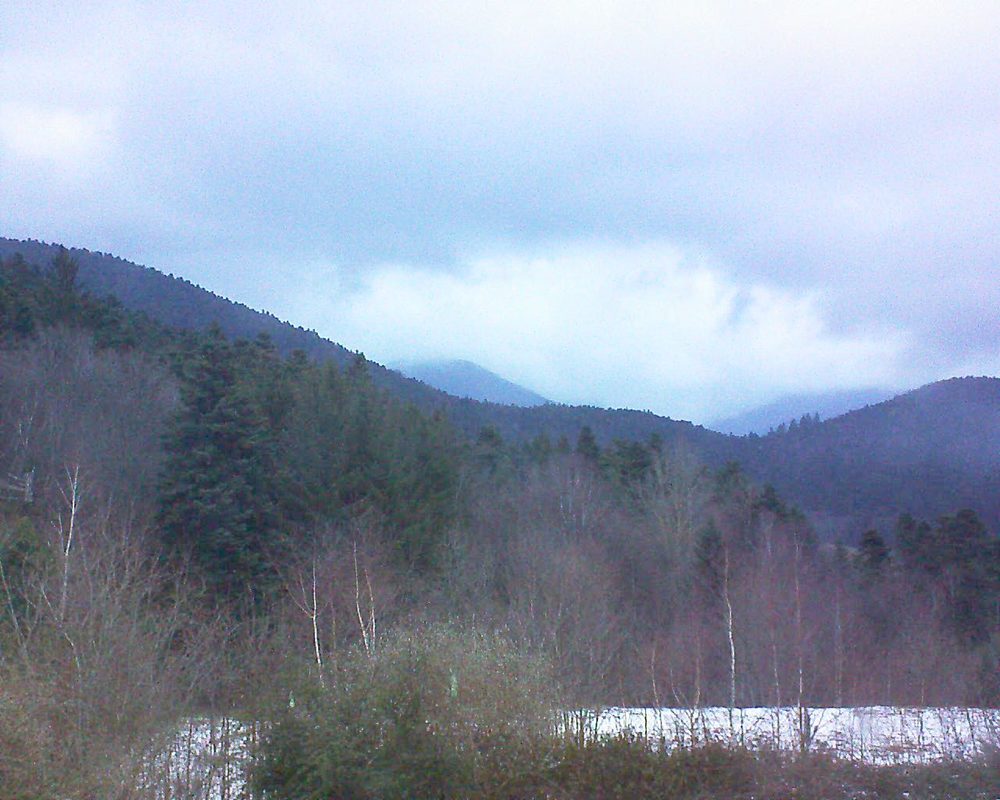 Le petit ballon vu depuis le Domaine Langmatt à Murbach le 04.02.2018 à 17:15 Le petit ballon (Alsace, Vosges) le 04.02.2018 à 17:15