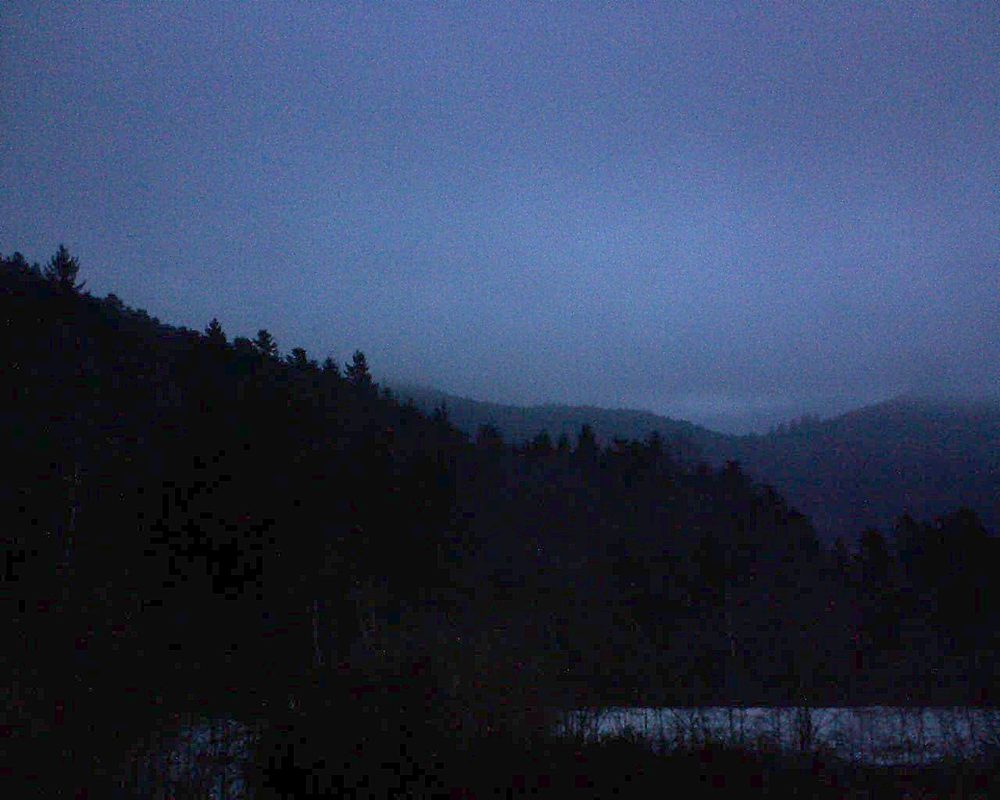 Le petit ballon vu depuis le Domaine Langmatt à Murbach le 04.02.2018 à 17:45 Le petit ballon (Alsace, Vosges) le 04.02.2018 à 17:45