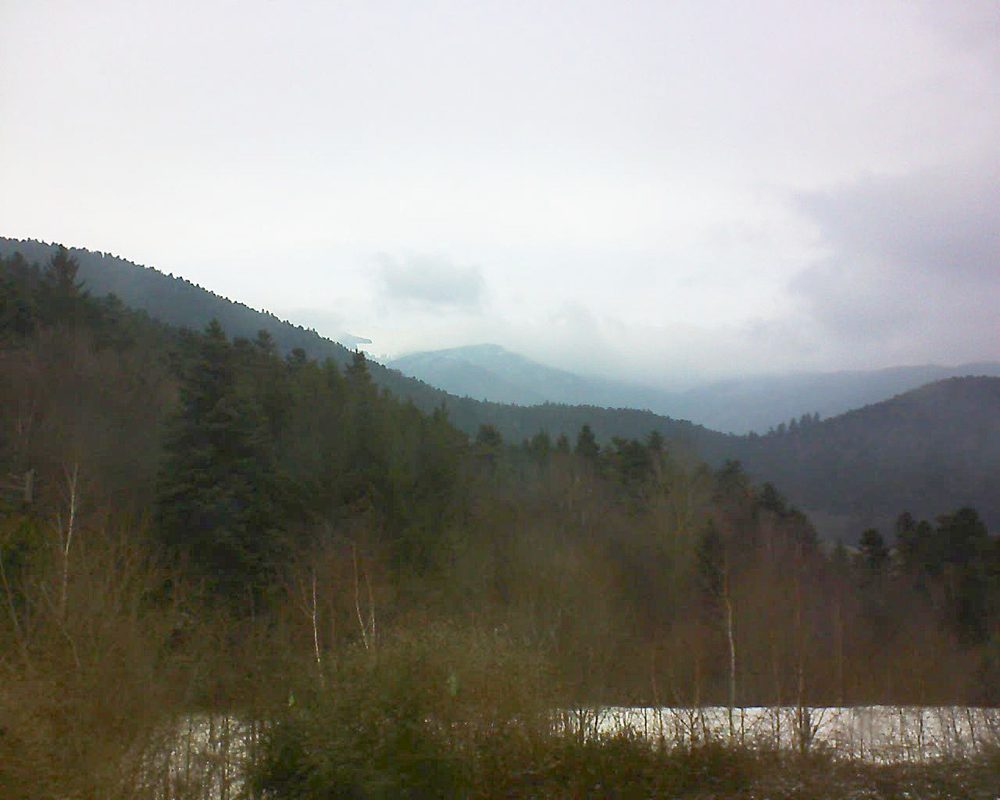 Le petit ballon vu depuis le Domaine Langmatt à Murbach le 05.02.2018 à 12:15 Le petit ballon (Alsace, Vosges) le 05.02.2018 à 12:15