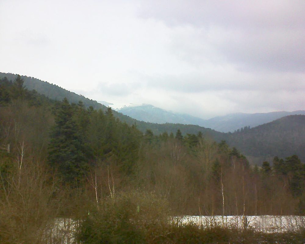 Le petit ballon vu depuis le Domaine Langmatt à Murbach le 05.02.2018 à 13:00 Le petit ballon (Alsace, Vosges) le 05.02.2018 à 13:00