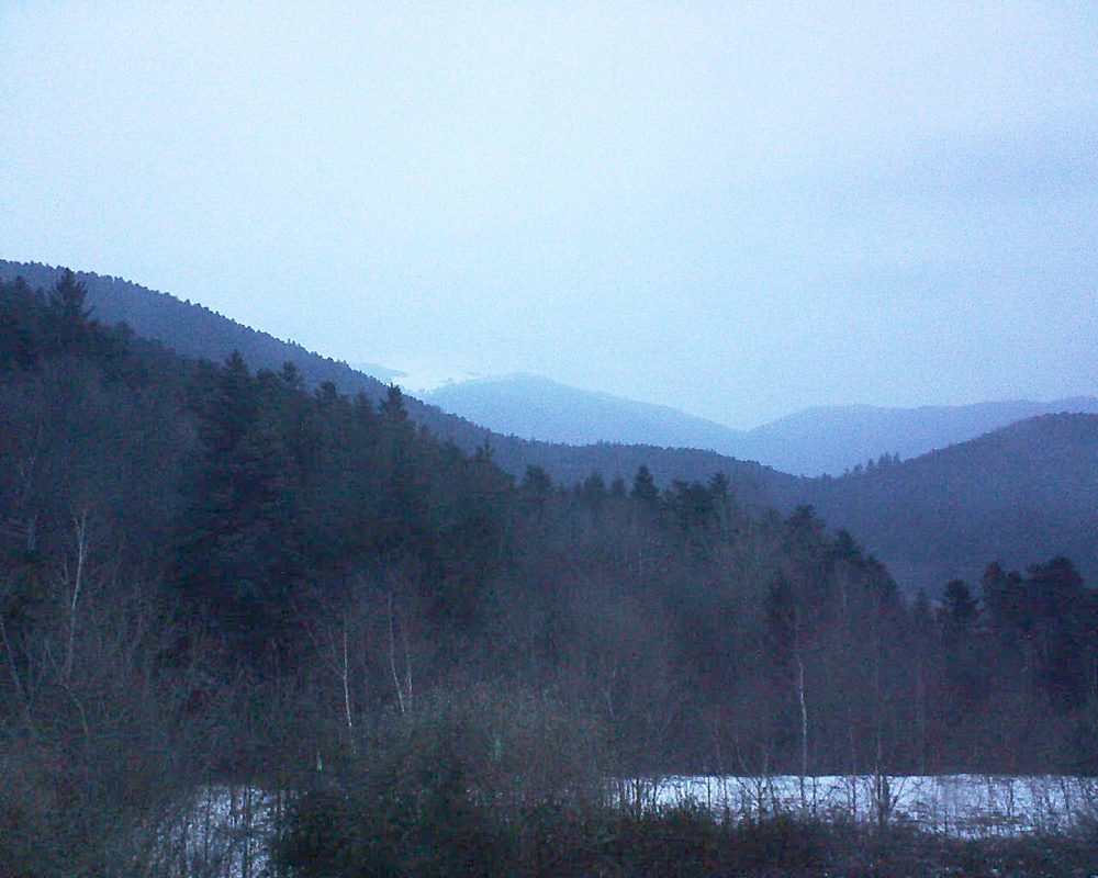 Le petit ballon vu depuis le Domaine Langmatt à Murbach le 05.02.2018 à 17:45 Le petit ballon (Alsace, Vosges) le 05.02.2018 à 17:45