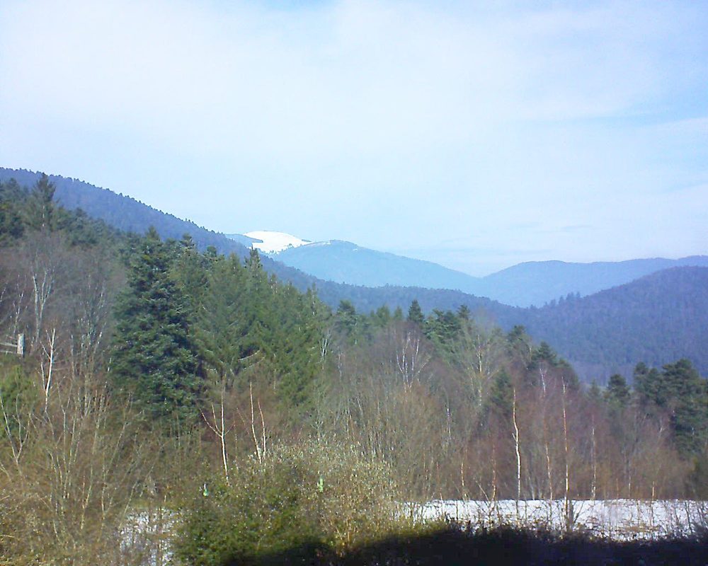 Le petit ballon vu depuis le Domaine Langmatt à Murbach le 06.02.2018 à 12:30 Le petit ballon (Alsace, Vosges) le 06.02.2018 à 12:30