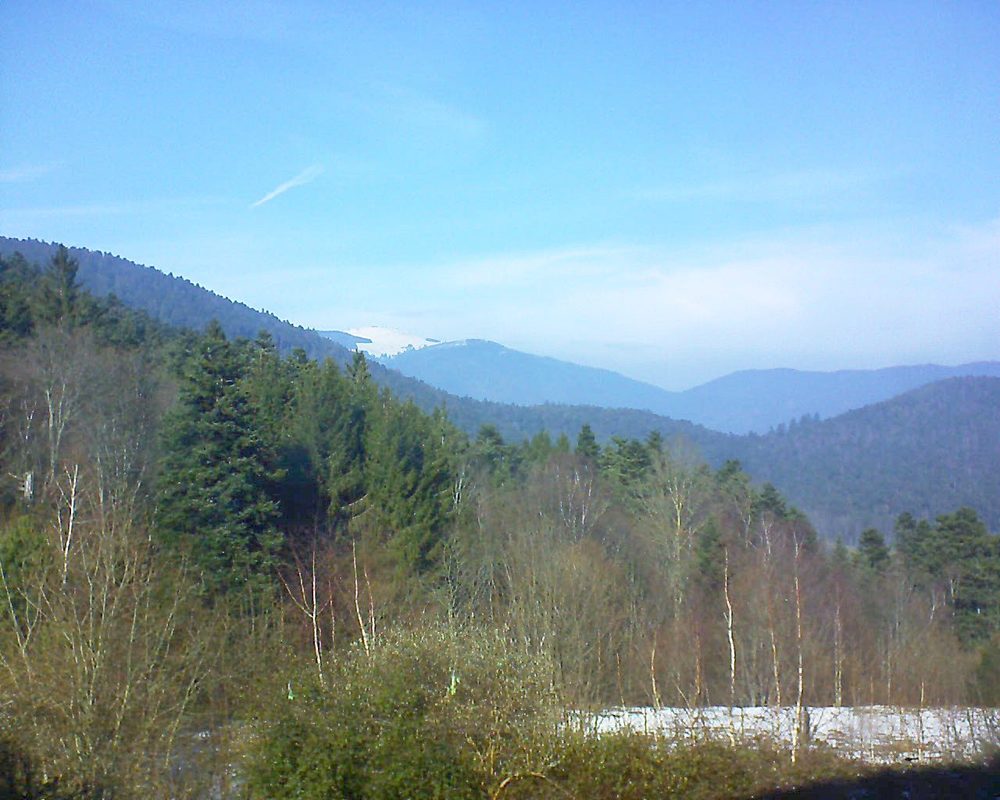 Le petit ballon vu depuis le Domaine Langmatt à Murbach le 06.02.2018 à 13:30 Le petit ballon (Alsace, Vosges) le 06.02.2018 à 13:30