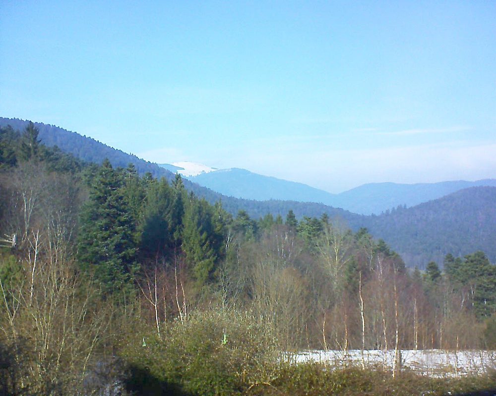 Le petit ballon vu depuis le Domaine Langmatt à Murbach le 06.02.2018 à 14:00 Le petit ballon (Alsace, Vosges) le 06.02.2018 à 14:00