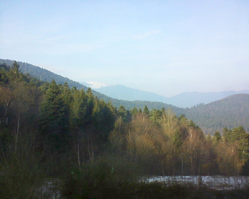 Le petit ballon vu depuis le Domaine Langmatt à Murbach le 06.02.2018 à 15:00 Le petit ballon (Alsace, Vosges) le 06.02.2018 à 15:00
