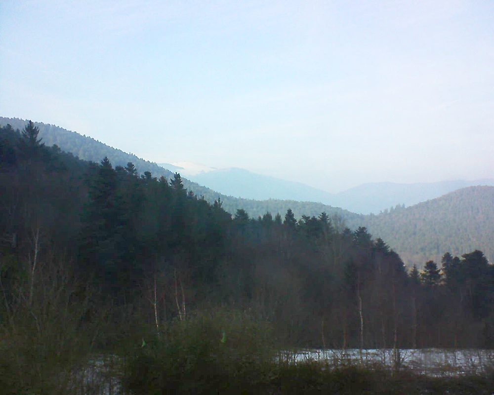 Le petit ballon vu depuis le Domaine Langmatt à Murbach le 06.02.2018 à 15:30 Le petit ballon (Alsace, Vosges) le 06.02.2018 à 15:30