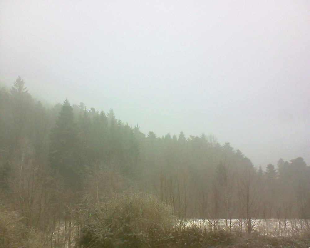 Le petit ballon vu depuis le Domaine Langmatt à Murbach le 08.02.2018 à 10:15 Le petit ballon (Alsace, Vosges) le 08.02.2018 à 10:15