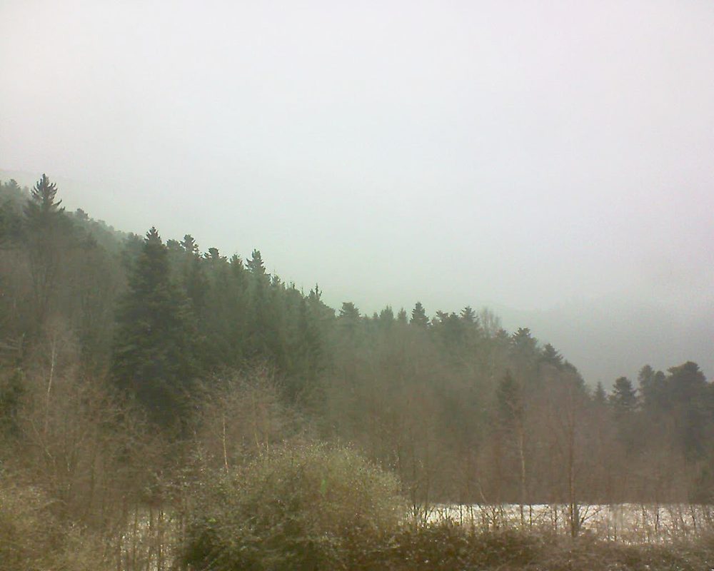 Le petit ballon vu depuis le Domaine Langmatt à Murbach le 08.02.2018 à 10:45 Le petit ballon (Alsace, Vosges) le 08.02.2018 à 10:45
