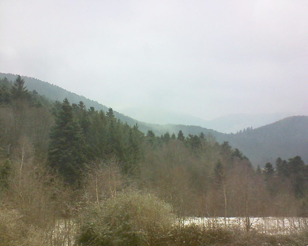 Le petit ballon vu depuis le Domaine Langmatt à Murbach le 08.02.2018 à 11:30 Le petit ballon (Alsace, Vosges) le 08.02.2018 à 11:30