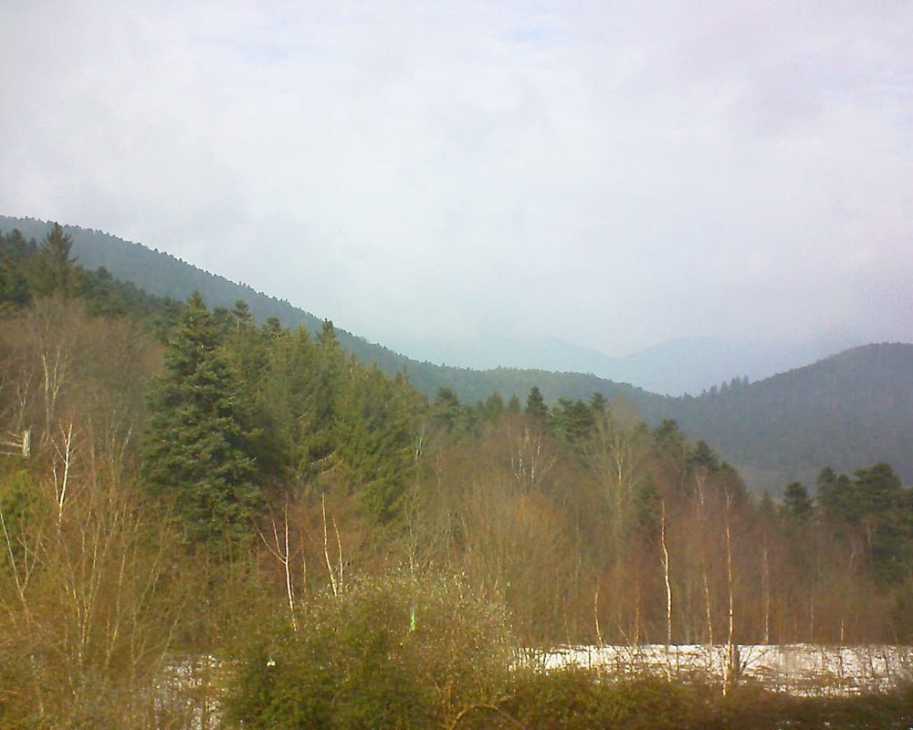 Le petit ballon vu depuis le Domaine Langmatt à Murbach le 08.02.2018 à 13:15 Le petit ballon (Alsace, Vosges) le 08.02.2018 à 13:15